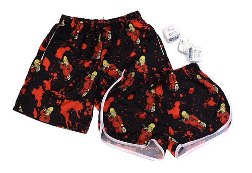 Bermuda Casal Mauricinho Summer Casa De Papel Kit 2 Shorts