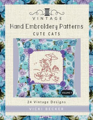 Libro Vintage Hand Embroidery Patterns Cute Cats : 24 Aut...