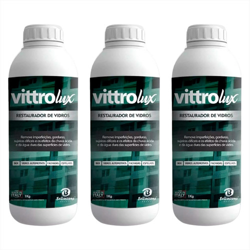 Vittrolux 1l Alto Poder De Limpeza Promove Polimento - 3 Und