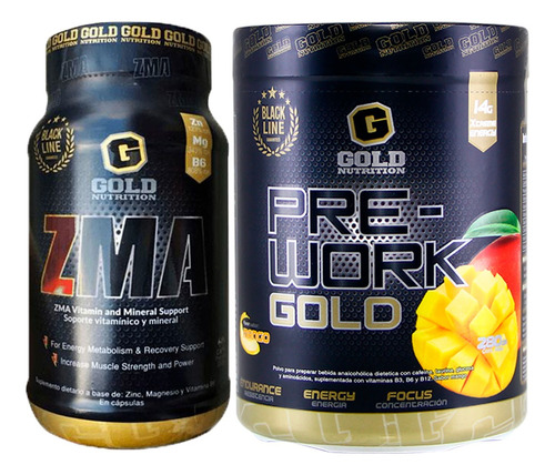 Gold Nutrition Pre Work 280g + Zma 60 Caps 
