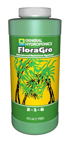 Fertilizante Floragro 2-1-6 473ml - General Hydroponics