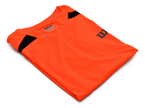 Playera Deportiva Wilson Original Naranja Caballero Stretch