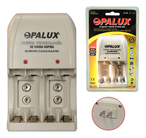 Cargador De Baterías / Pilas Recargables 9v/aa/aaa Opalux 