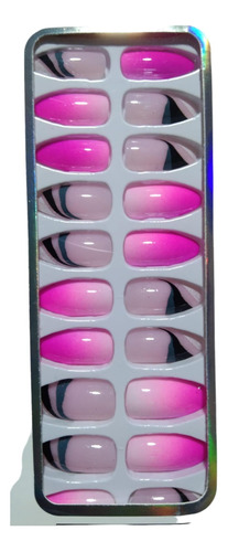 Set De Uñas Acrílicas Reutilizables X24 Unidades 