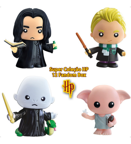 Super Coleção Bonecos Harry Potter Fandom Box Lider 12 Unid