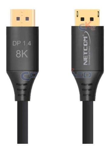 Cable Displayport Ultra Hd 4k - 8k 160hz Netcom De 3 Metros