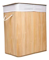 Comprar Cesto Ropa Sucia Plegable Doble Bambu Con Tapa Rectangular