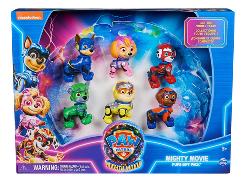 Paw Patrol The Mighty Movie set de 6 figuras coleccionables