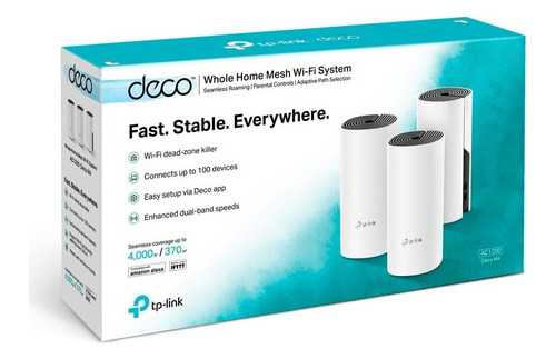 Extensor Wifi Mesh Deco E4 Banda Dual 3 Nodos Ac1200 Tp-link