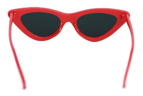 Óculos De Sol Retro Gatinho Proteção Uv Blogueira Vermelho