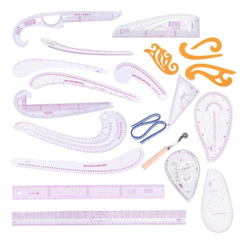 21 Unids/set Medición Sastre Costura Dibujo Regla Yardstick