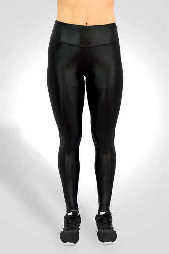 Calça legging preta tipo couro 2025