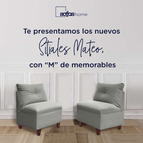 Juego De Butacas Mateo Pata Madera Gris