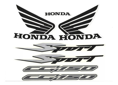 Kit Adesivo Jogo Faixa Moto Honda Titan 150 2007 Sport Prata