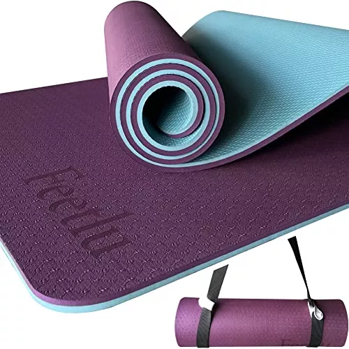 YOGATI Esterilla Yoga con correa de Transporte. Esterilla Yoga  Antideslizante. Esterilla Fitness ideal para Gym o casa. Esterilla Pilates  Gruesa. Esterilla Deporte para mujeres y hombres. Yoga Mat. : :  Deportes y