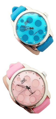 Reloj Análogo Qyq Original Pulso Silicona Escarchado Bubble