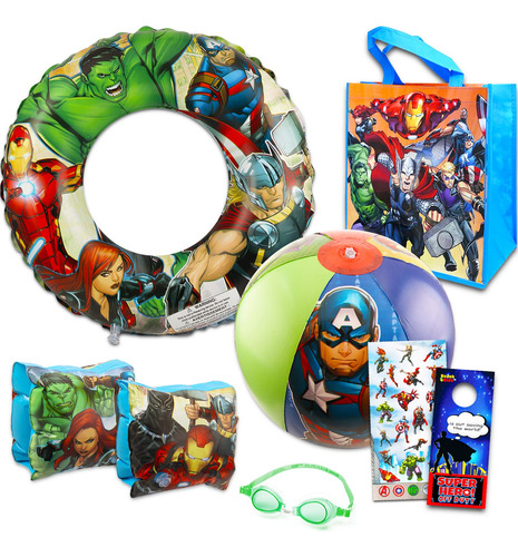 Avengers Ultimate Beach Toys Set  Paquete De 7 Piezas De.