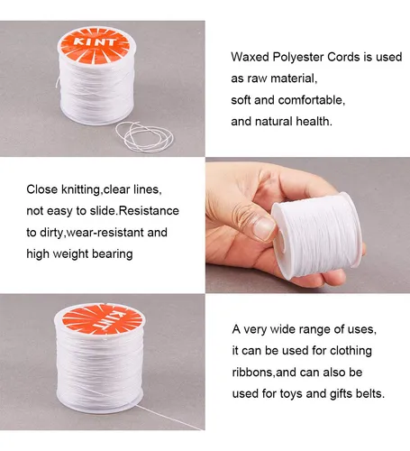 4 Rollos De Hilo De Poliester Encerado Para Joyas Y Macrame