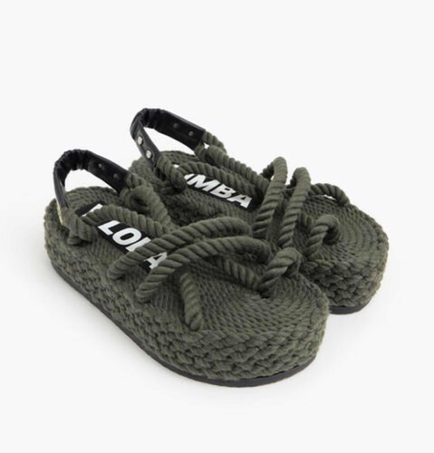 Bimba Y Lola, Sandalia Plataforma Cordones Caqui