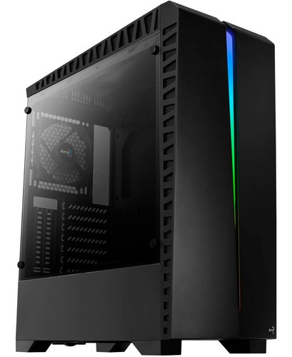 Gabinete Aerocool Scar Atx Cristal Templado Rgb Usb 3.0 Color Negro