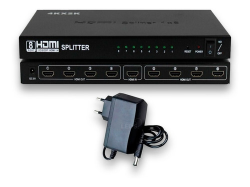 Distribuidor de vídeo Hdmi 1x8 Hd 4k 30hz 4kx2k Splitter