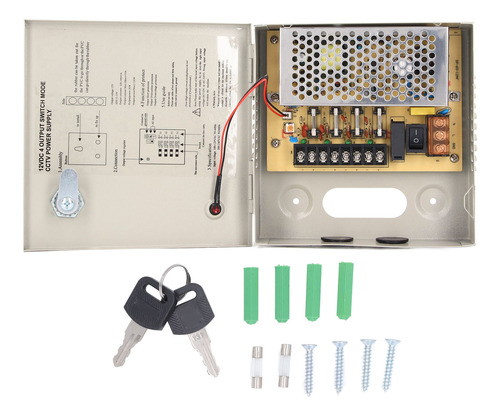 Fuente De Alimentación Cctv De 4 Canales, 12 V, Fusible De 3