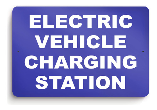 Señal Estacion Carga Para Vehiculo Electrico Letrero Ev 8 X