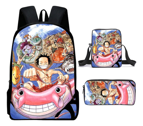 Mochila Escolar Dragon Ball-z De 3 Piezas For Niños, Bolsa