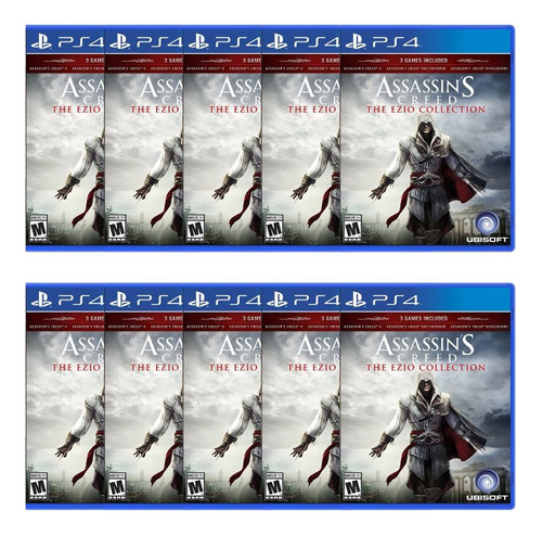 Combo Com 10 Assassins Creed The Ezio Collection Ps4 Fisico