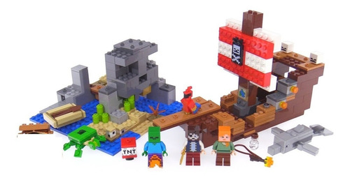 Lego Minecraft 21152 La Aventura Del Barco Pirata 241 Pzs