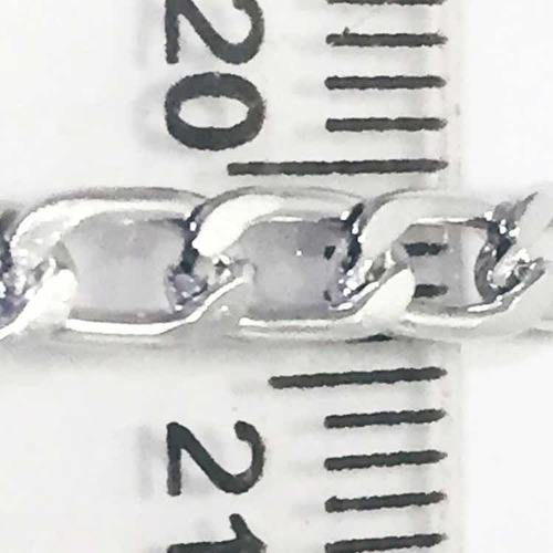 Cadena Aluminio Plata Aaa 1m. Cpc1 Eslabón 6x4mm Bisutería