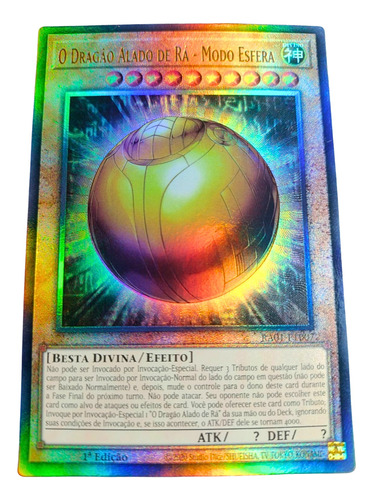 O Dragao Alado De Rá - Modo Esfera Ra01-pt007 Ultimate Raro 