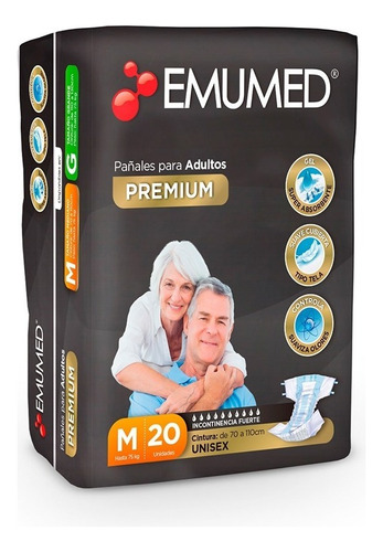 Pañales para adultos Emumed Premium mediano x 20 u