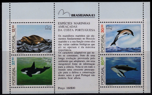 Fauna Marina - Brasiliana '83 - Portugal  - Block Mint