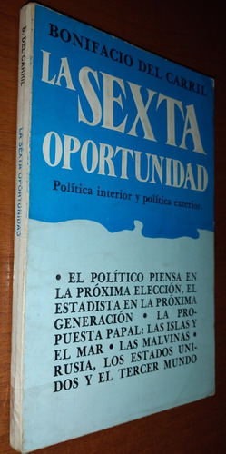 La Sexta Oportunidad Bonifacio Del Carril 1981