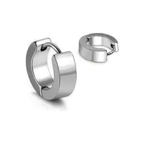Comprar Oferta! Par Aros Cubanos Argolla Acero Quirúrgico 316l Lisos