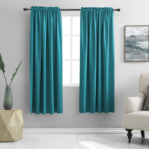 Cortinas Donren Opacas, Para Ventanas De 2 Paneles, Bolsillo