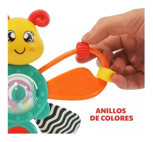 Imagen 3 de 6 de Ok Baby Sonajero Didáctico Mariposa Con Ventosa Okbb0297