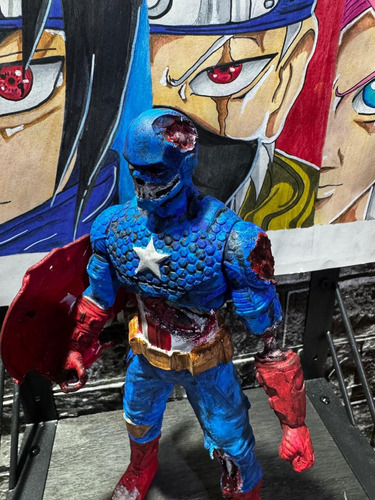 Figura De Acción Capitán América Zombie (Reacondicionado)