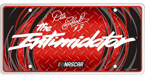 Placa Race Diamond Serie #3 Dale Earhardt Intimidador Rojo