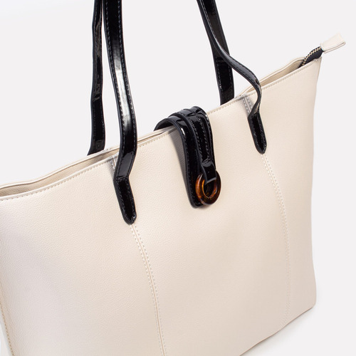 Cartera Shopper Herraje De Carey En Solapa Isadora
