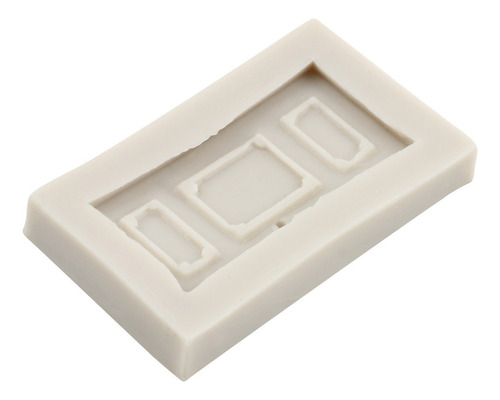 4pcs Molde De Silicona Puerta Ventana Fondant Pasta Resina Color Gris