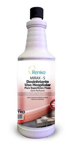 Imagem 1 de 3 de Desinfetante Alta Diluição Mirax - S 1 / 200 Renko 1 Lts 