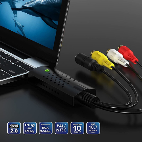Tarjeta Captura Easycap Video Y Audio Rca Usb2.0 Para Win8/9