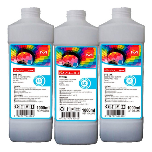 Pack 3l De Tinta Light Cyan Para Impresora Epson® Ecotank