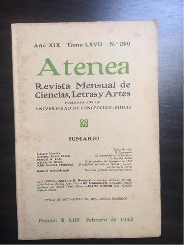 Revista Atenea 200 Feb 1942