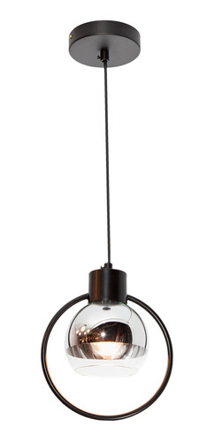 Lámpara Colgante Modern Luxe Negro E27 40w 1 Luz