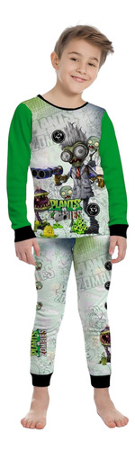 Conjunto Pijama Niños, Plantas Vs Zombies