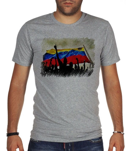 Remera De Hombre Venezuela Bandera Pueblo Paz