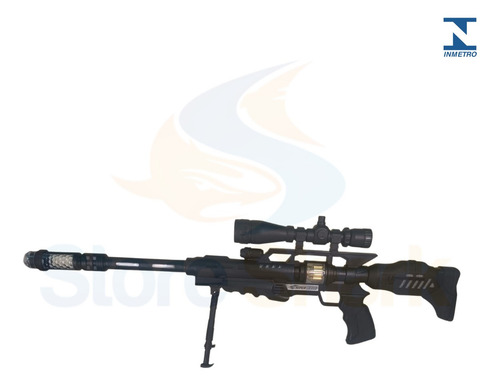 Imagem 3 de 7 de Metralhadora Fuzil Arma Militar Som Luz Mov 68 Cm Não Nerf